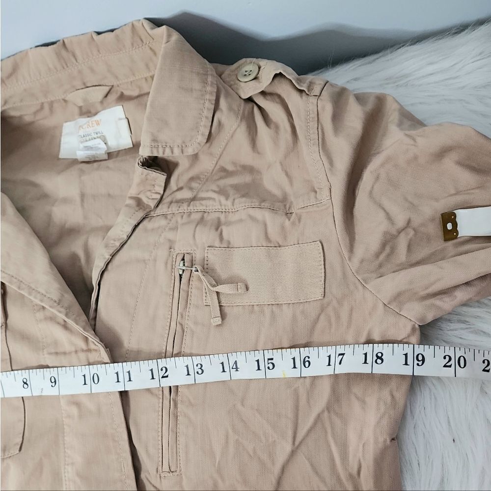 J Crew twill jacket women's size 8 chino khaki - Picture 6 of 7